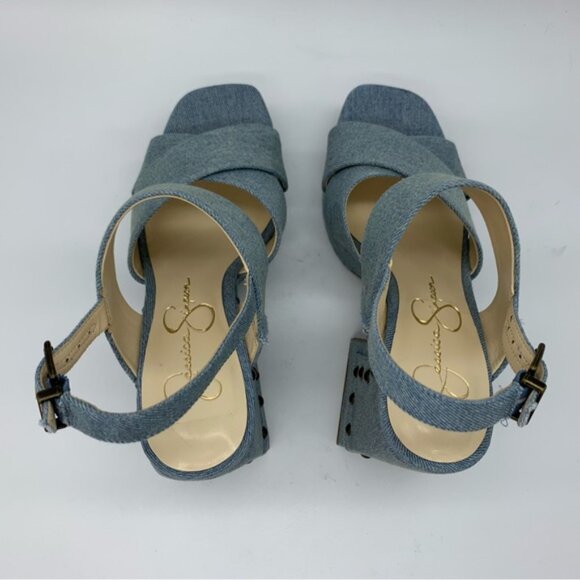 Jessica Simpson Nellenie Sandal in Denim Light Blue - Picture 10 of 14